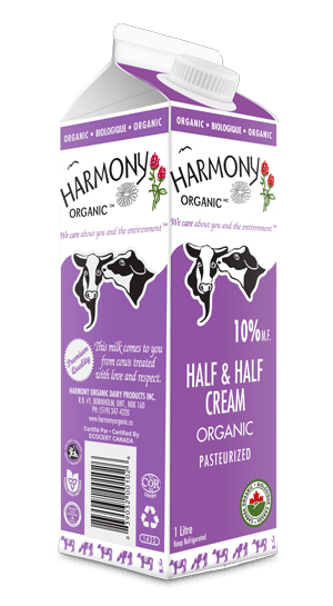 Organic 10% Half &amp; Half Cream One Litre Carton