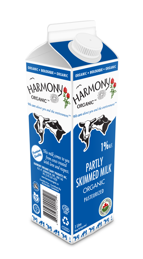 Organic 1% Milk One Litre Carton